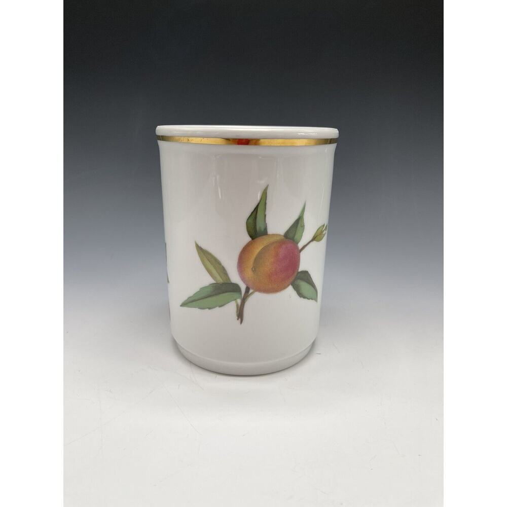 Royal Worcester Evesham Gold Utensil Holder Vintage Vase A24